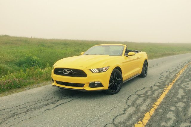 2015 Ford Mustang EcoBoost convertible yellow 50th anniversary package