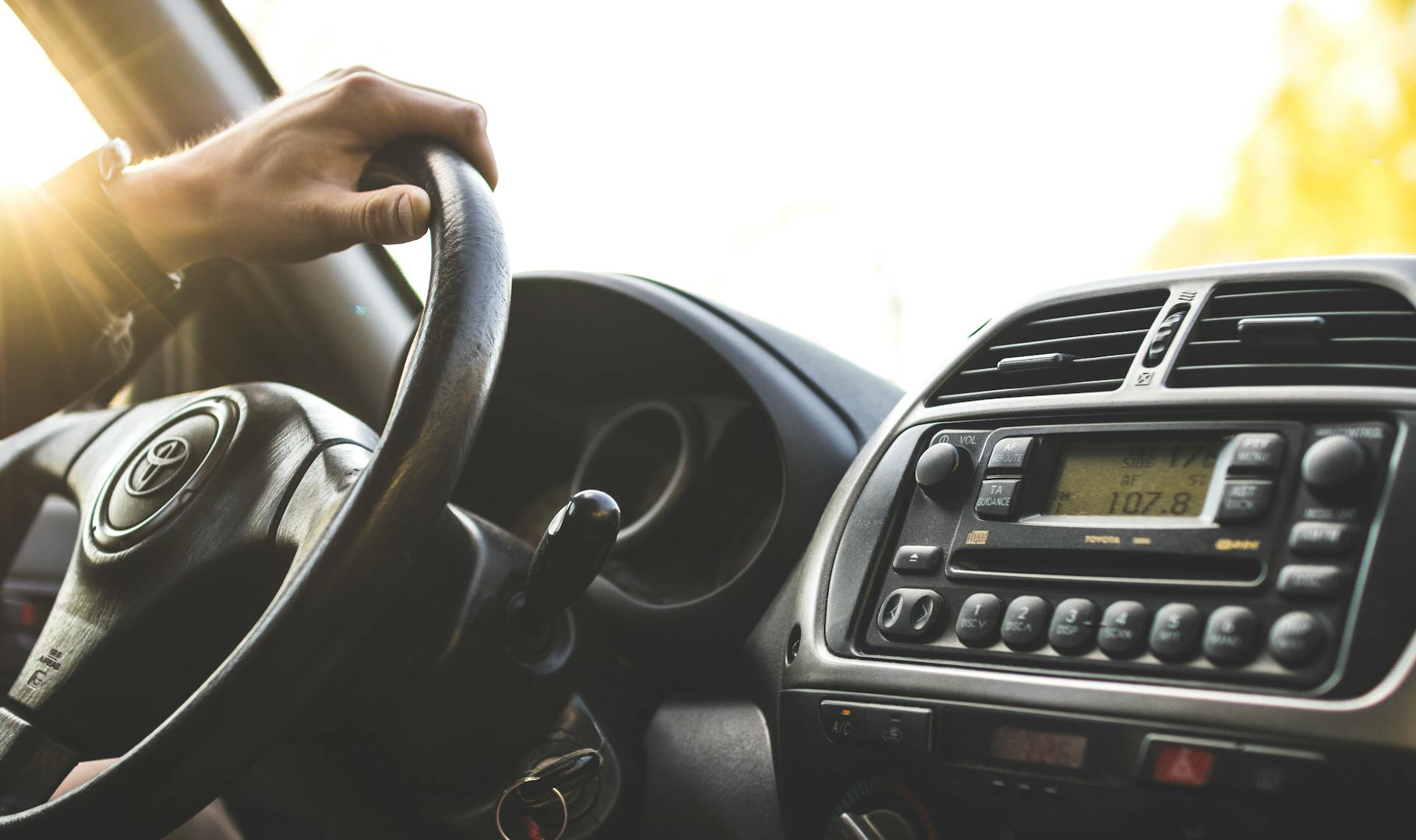 interior of a toyota car