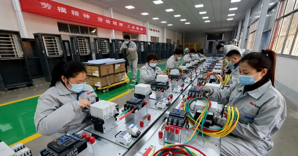 Chinese EV batteries assembly