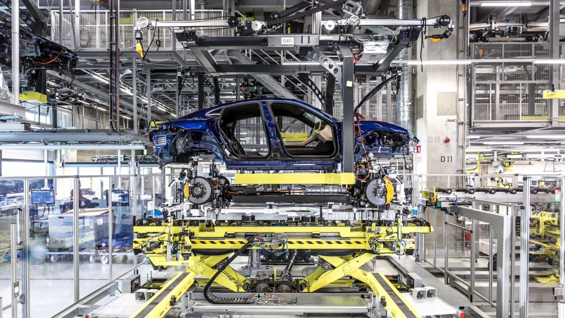 Porsche Taycan manufacturing at at the Stuttgart-Zuffenhausen site