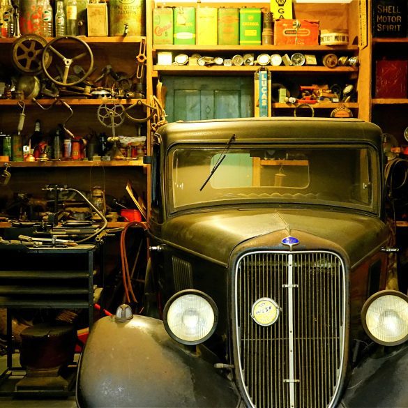 car in a garage