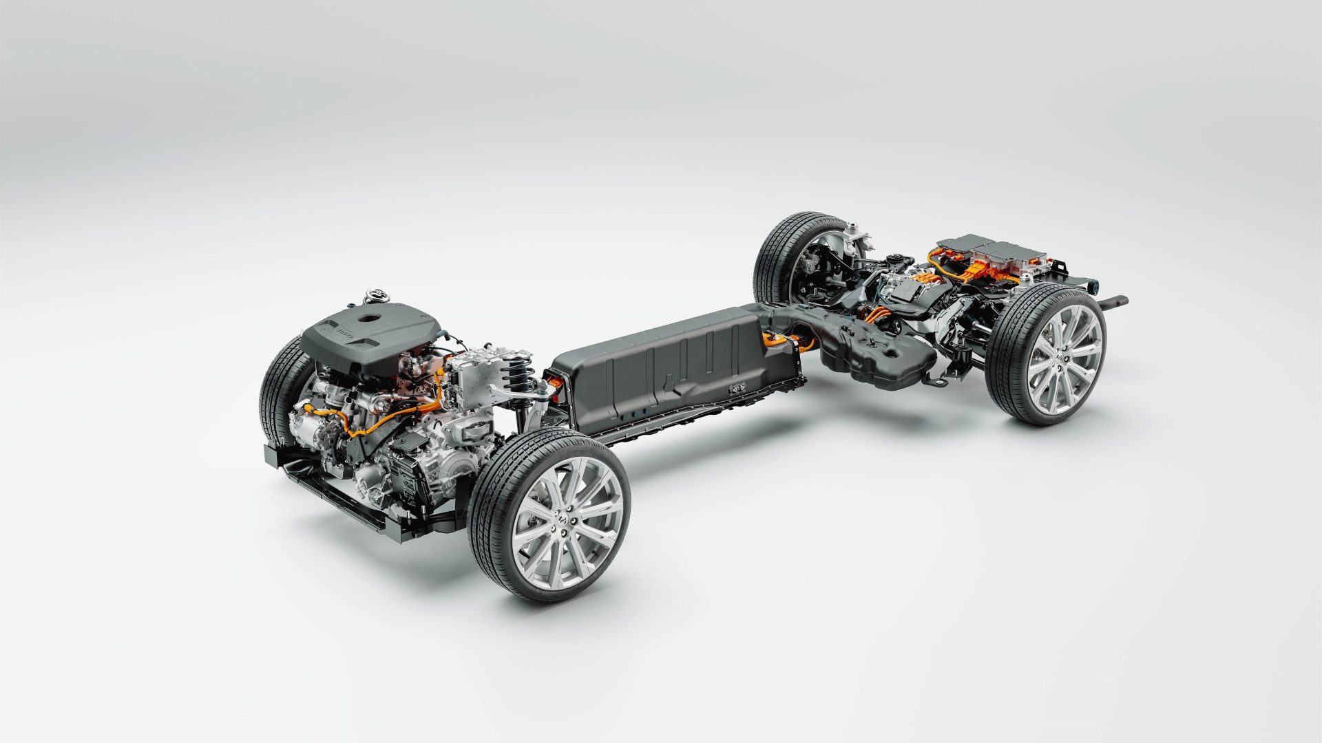 Volvo cutaway of PHEV powertrain