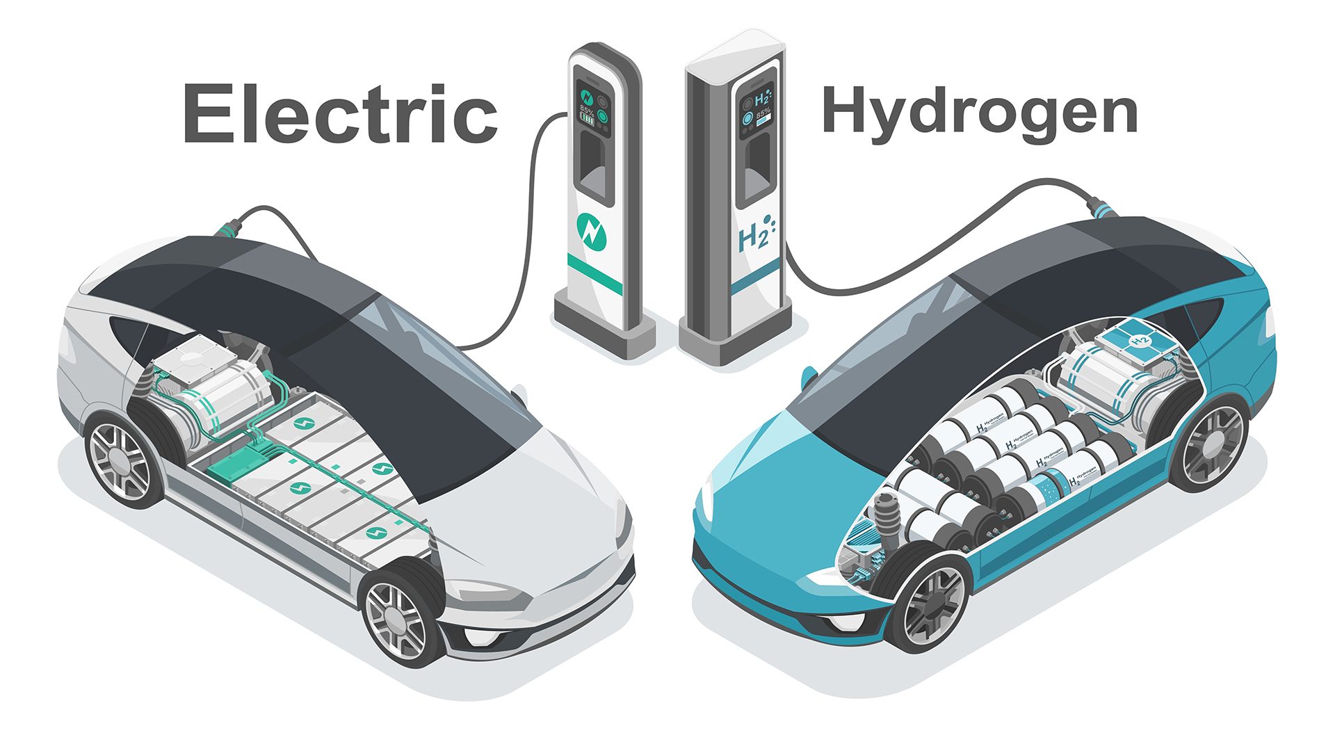 Battery electric vehicle and fuel cell electric vehicle refueling