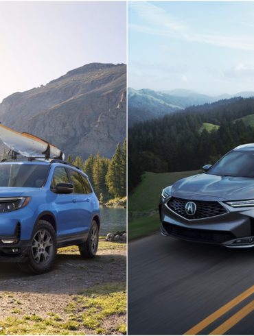 Honda Pilot and Acura MDX side by side