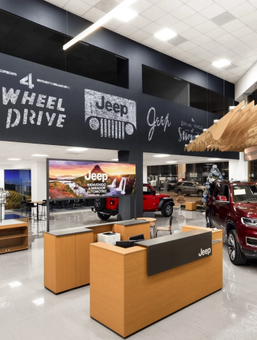 Inside a Jeep dealership in Mexico