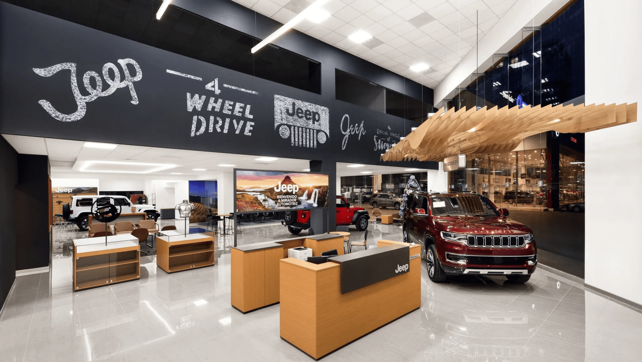 Inside a Jeep dealership in Mexico