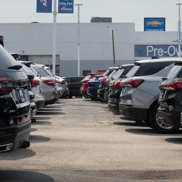 Photo of a pre-owned cars lot