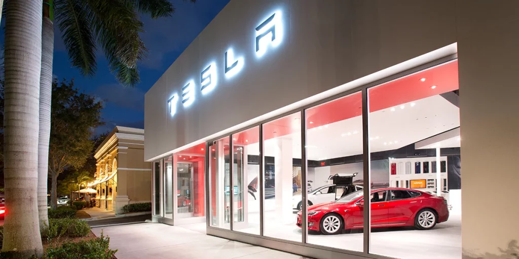 Tesla distribution depot and showroom