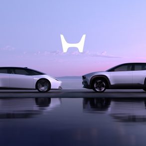 Honda 0 Saloon and 0 SUV prototypes side by side