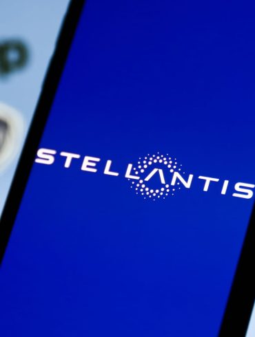 Stellantis logo with brands portfolio.